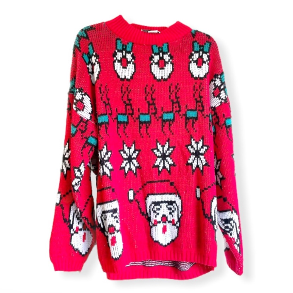 Santa clause Christmas sweater women’s medium